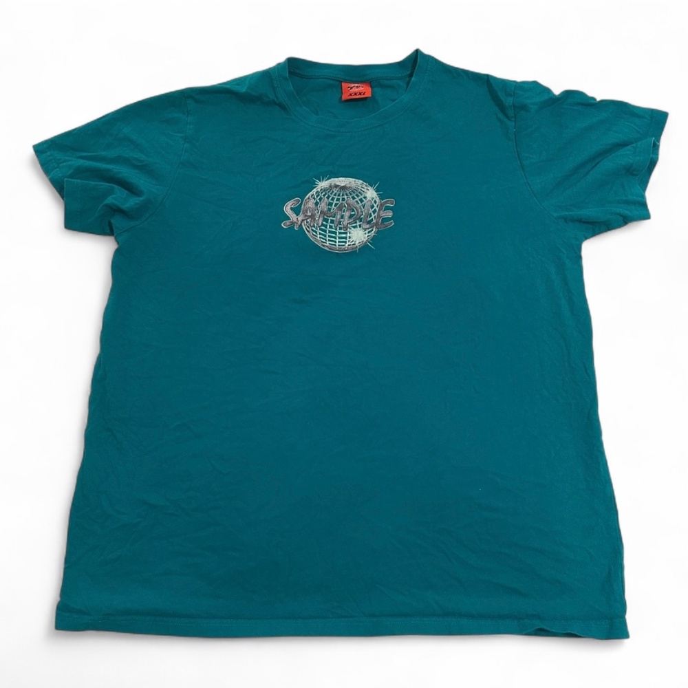 Sample Industries SMPL Global Tee Turquoise Silver Size 3XL "One of Few"